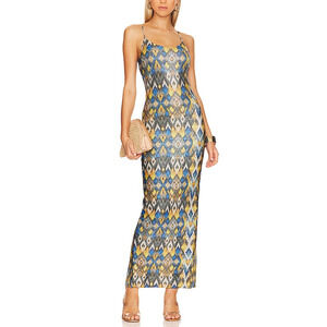 Luli Fama Maxi Blue Dress Size XS
